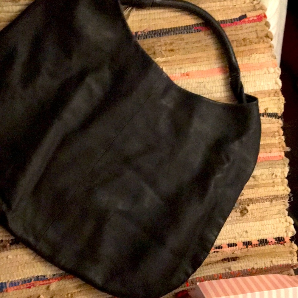 Oversized leather hobo bag